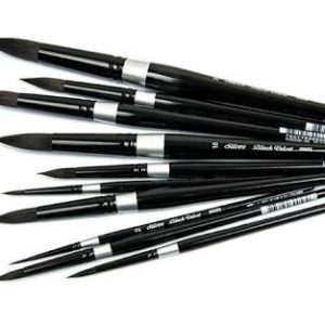 Silver Brush 3000S Black Velvet Short Handle Blend Brush, Round